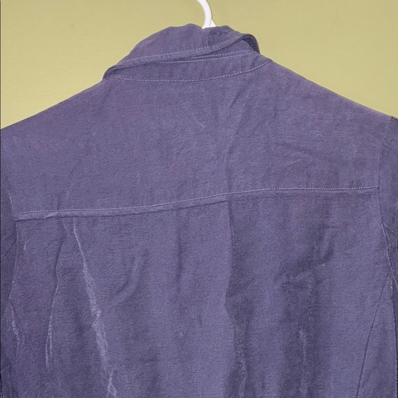 Kismet Utility Jacket Blue with Cinched Waist and Collared Neckline - Picture 10 of 15